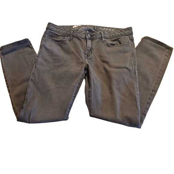 Gap 1969 Women's Size 29 Always Skinny Jeans Regular Length Washed Black Style 9 - Picture 3 of 7